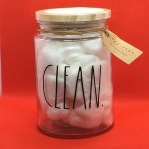 Rae dunn CLEAN Bathroom Jar